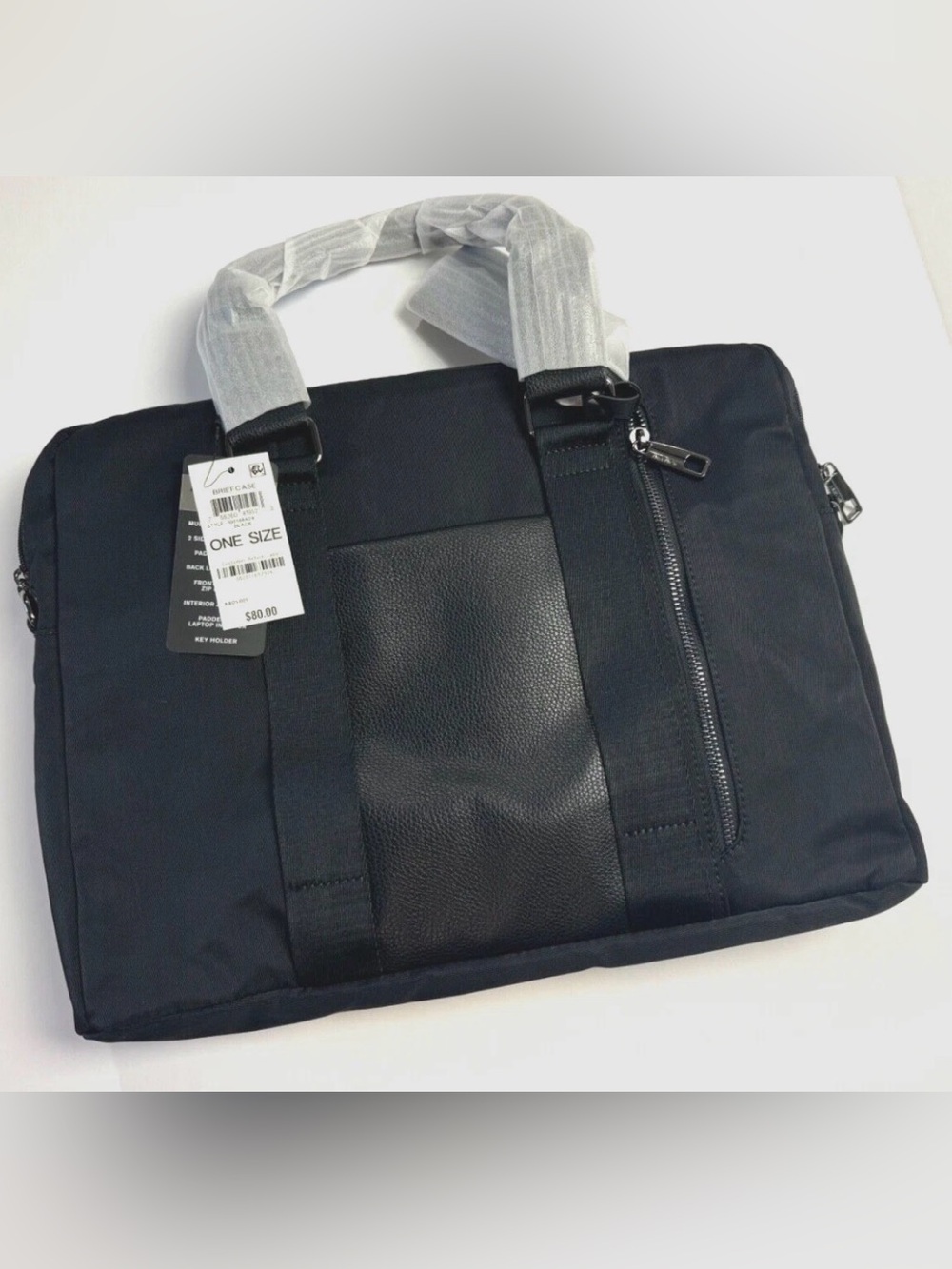 Classic Alfani Black Men's 15” Briefcase Tote Laptop Messenger Bag